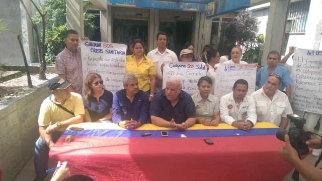 Foto: Protesta en el hospital pediátrico de San Felix por falta de insumos / Cortesía 