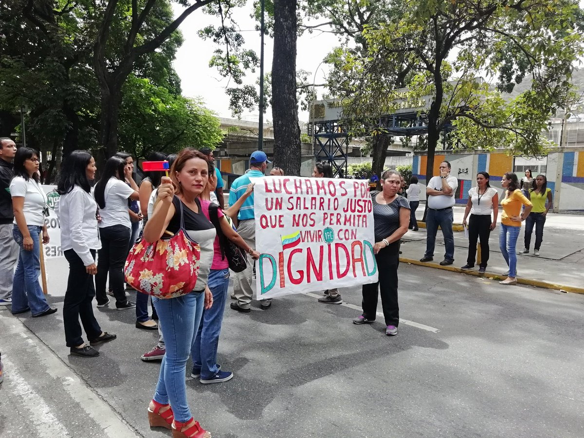 Empleados del Pedagógico de Caracas se sumaron a la protesta de profesores universitario #25Jun