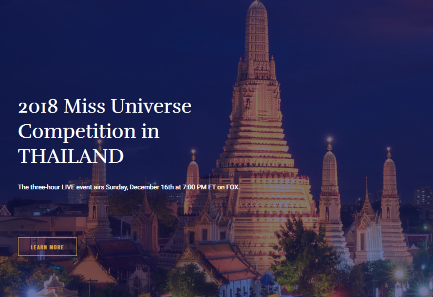 Miss Universo 2018 será en Bangkok en diciembre