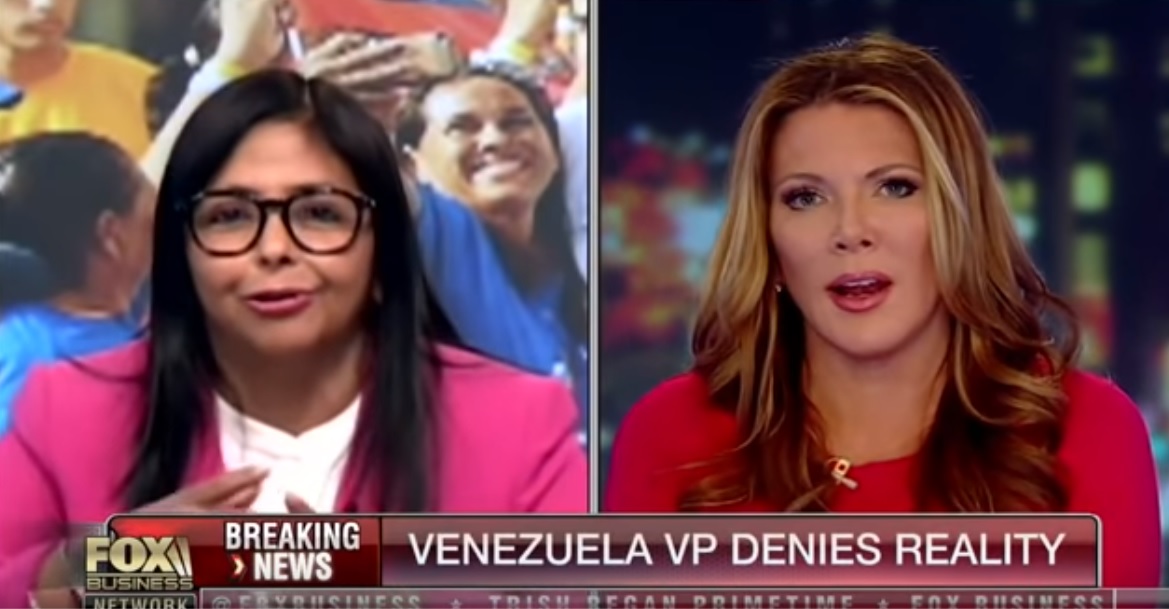 El asombro de entrevistadora de Fox TV ante la afirmación de Delcy Rodríguez que Venezuela “es un modelo de justicia” (video)