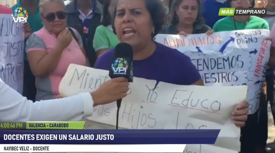 Maestros en Carabobo protestaron para exigir mejoras salariales #9Ene (video)