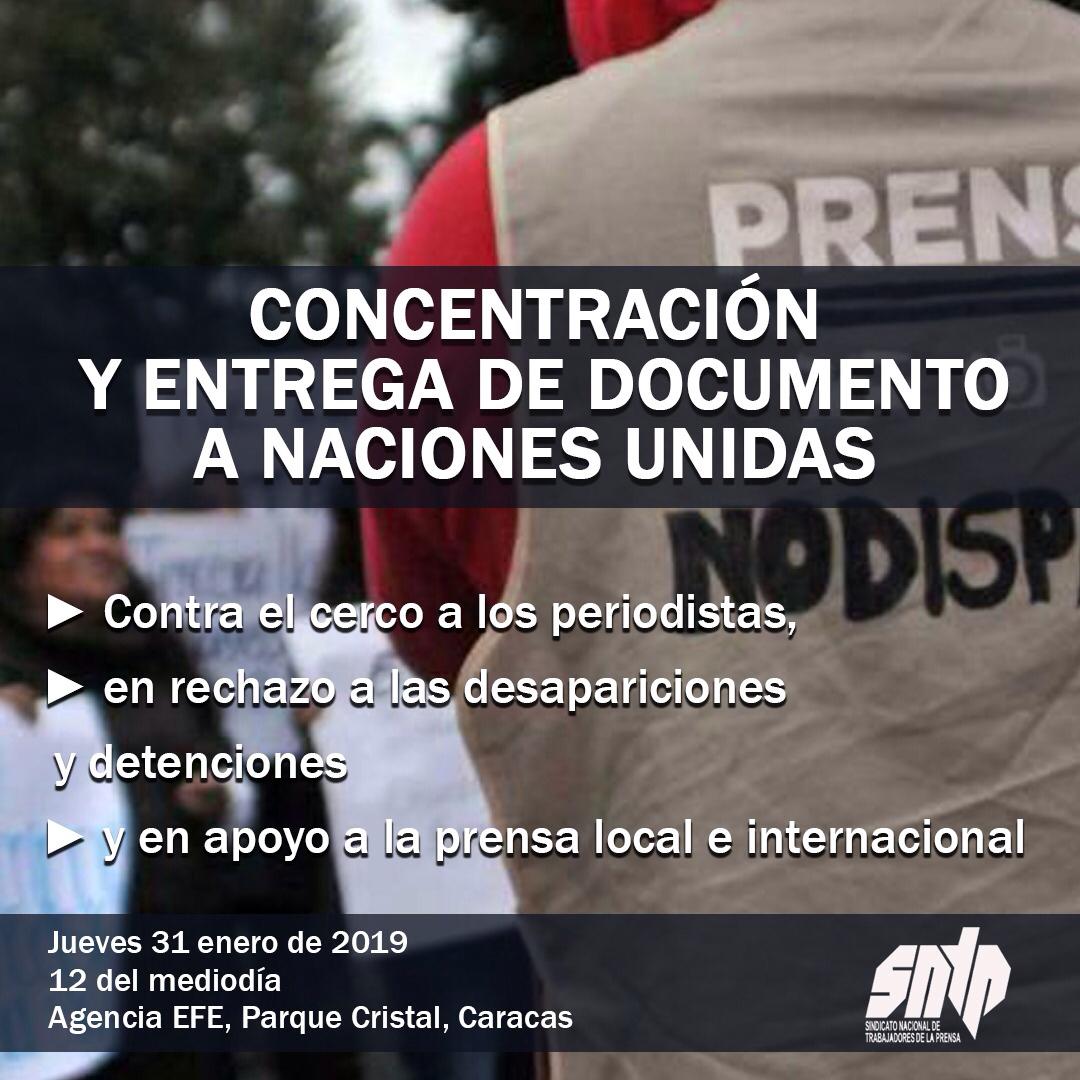 Sntp denunciará ante la ONU la detención y desaparición de periodistas