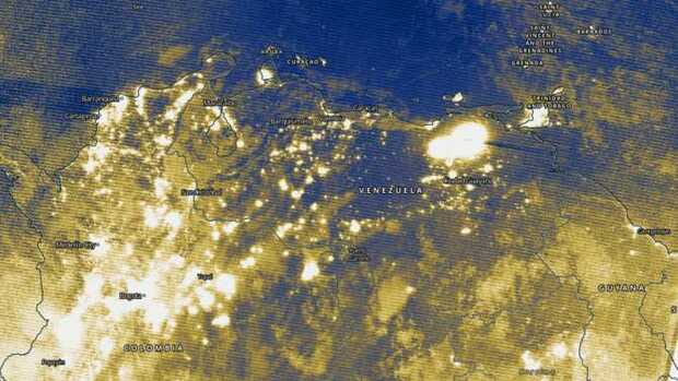 Así se ve el apagón de Venezuela desde el espacio
