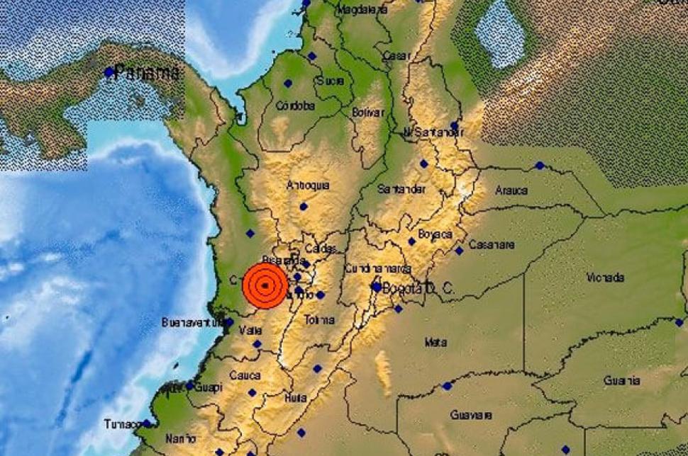 Fuerte temblor se sintió en el centro y occidente de Colombia