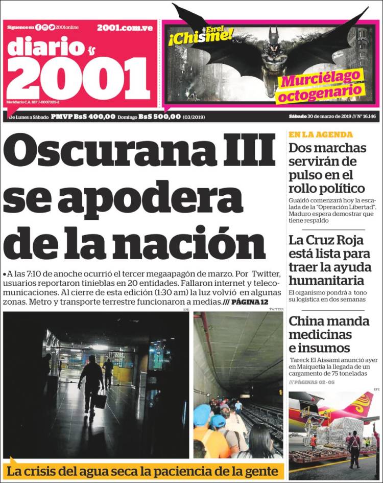 Portadas de este sábado 30 de marzo de 2019