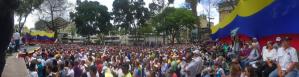 La FOTO: Esta increíble panorámica muestra el llenazo en la plaza Bolívar de Chacao para el cabildo abierto