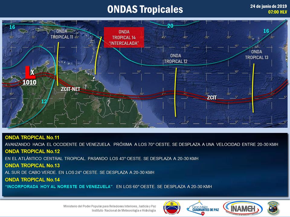 Alertan sobre la onda tropical número 11