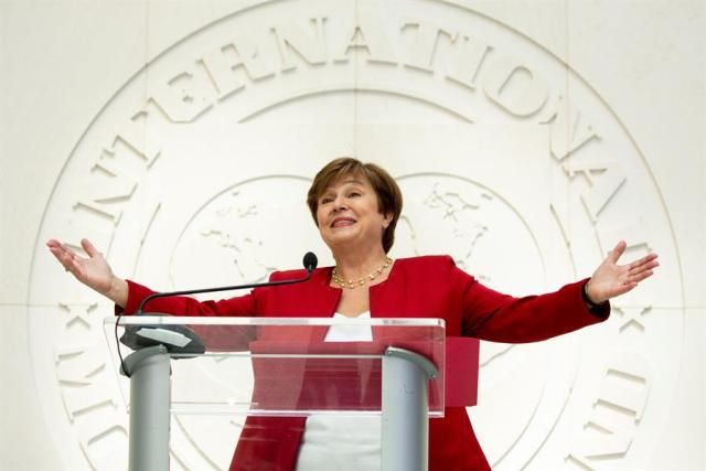  Kristalina Georgieva hace comentarios después de ser confirmada como la nueva Directora Gerente del Fondo Monetario Internacional (FMI), en la sede del FMI en Washington, DC, EE. UU., 25 de septiembre de 2019.