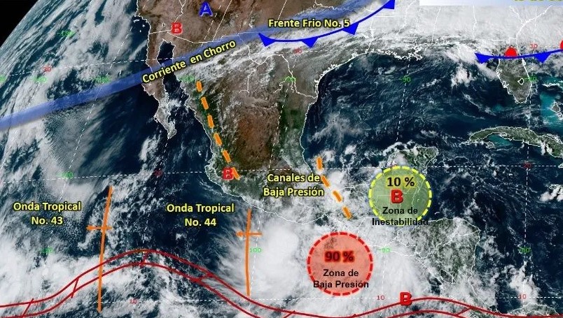 Un ciclón tropical tocará tierra en el sur de México propiciando lluvias