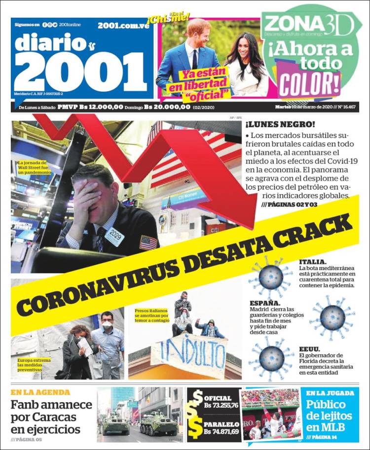 Portadas de este martes 10 de marzo de 2020