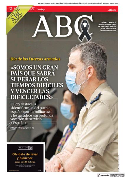 Portadas de la prensa internacional de este domingo 31 de mayo de 2020