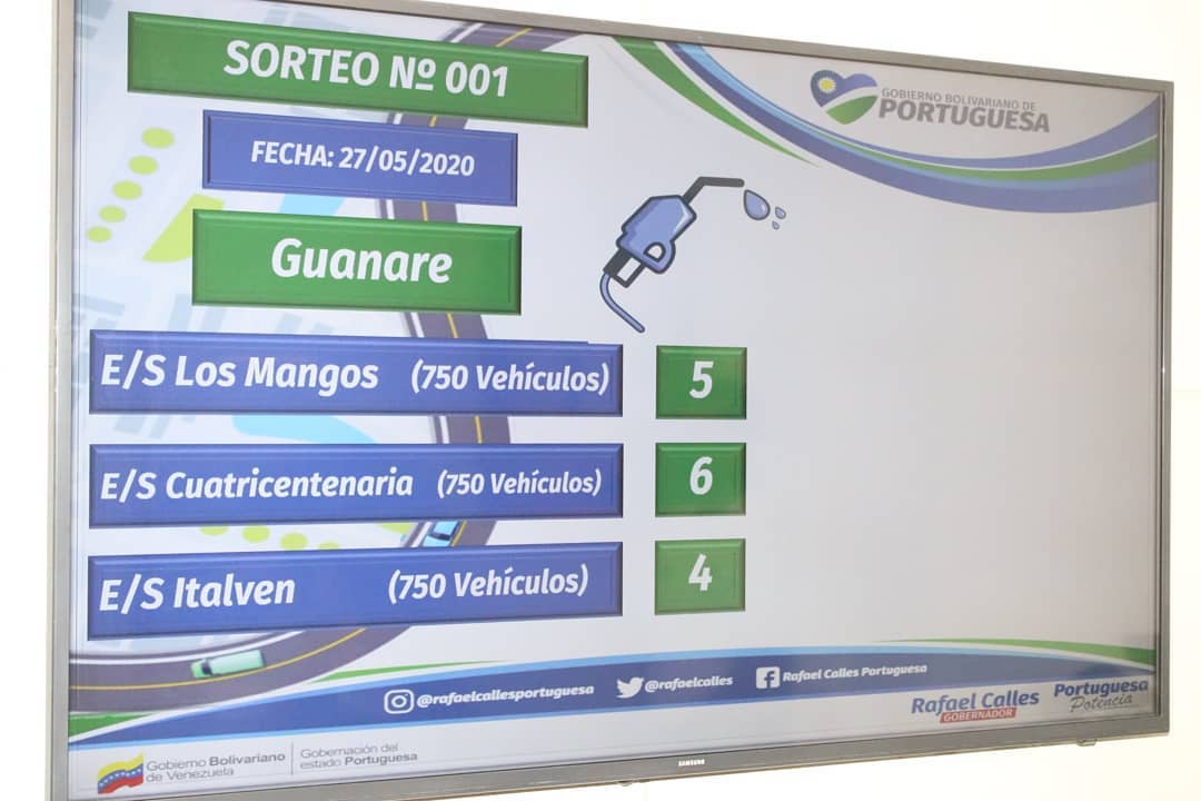 Realizarán “sorteos” para el suministro de gasolina en Portuguesa