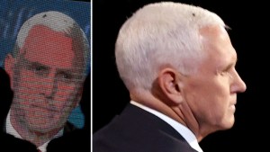 Una mosca en la cabeza de Pence se roba el ‘show’ durante el debate con Harris
