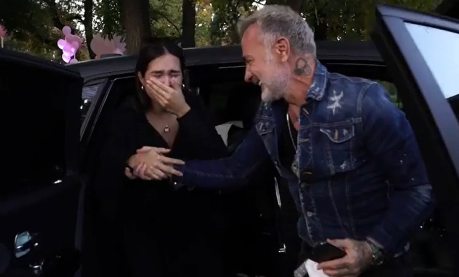 La espectacular bienvenida de Gianluca Vacchi a su hija que hizo llorar a Sharon Fonseca (VIDEO)