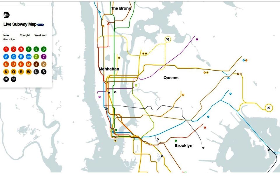 Millones de usuarios del Metro de Nueva York podrán monitorear la ubicación de los trenes en línea