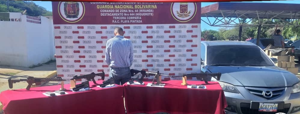 GN incautó fusiles y lanza granadas en Miranda