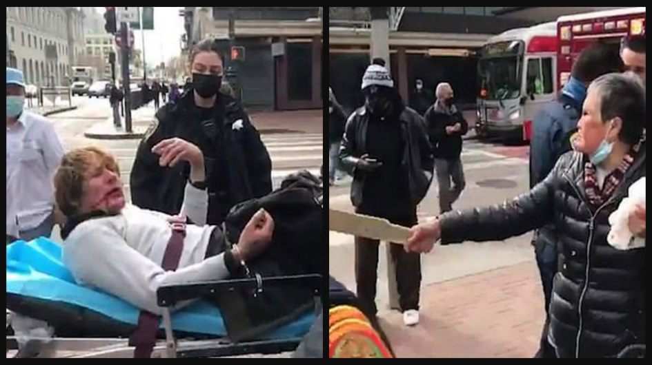 Mujer de 76 años envía a un hombre al hospital en San Francisco después la agrediera al azar en la calle