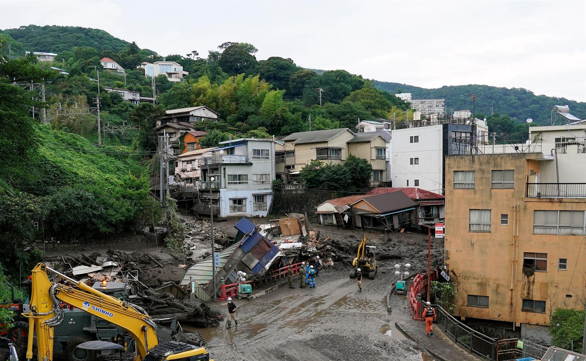 Continúa la búsqueda de desaparecidos por las lluvias torrenciales en Japón