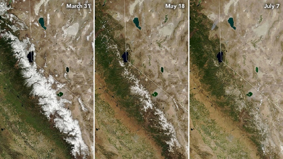 Fotos de la Nasa revelan los devastadores efectos de la sequía en California