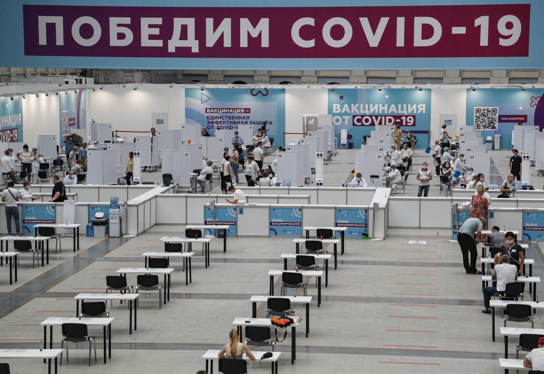 Los contagios por coronavirus en Rusia avanzan más rápido que la vacunación