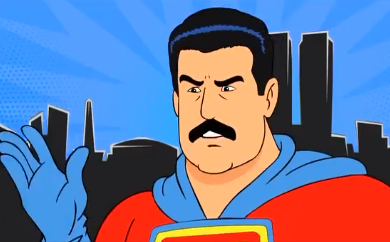 “Súper Bigote”, porque solo en comiquitas Maduro puede dejar de ser el verdadero villano (Video)
