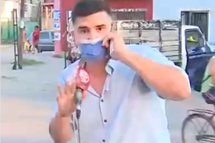 La noticia terminó siendo otra: periodista argentino se enteró al aire que le estaban robando su casa (Video)