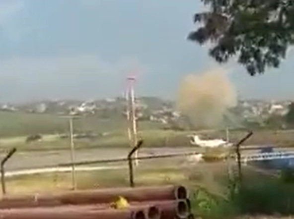 El momento exacto de la segunda explosión en el Aeropuerto de Cúcuta (VIDEO)