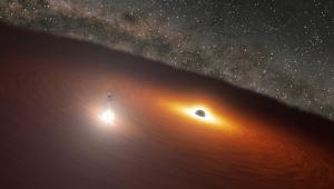 Escuchan el inédito ruido de fondo cósmico producido por el choque de agujeros negros