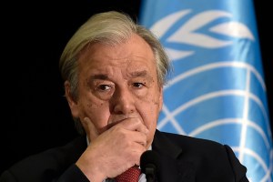 El secretario general de la ONU Antonio Guterres anuncia que llegó a Ucrania