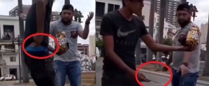Influencers se hicieron “los chistositos” y casi salen apuñalados en pleno centro de Caracas (VIDEO)