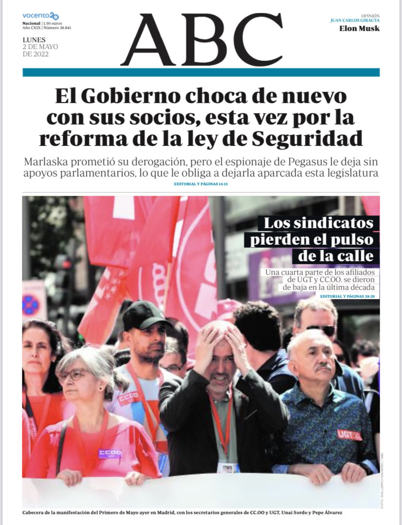 Portadas de la prensa internacional de este lunes 2 de mayo de 2022