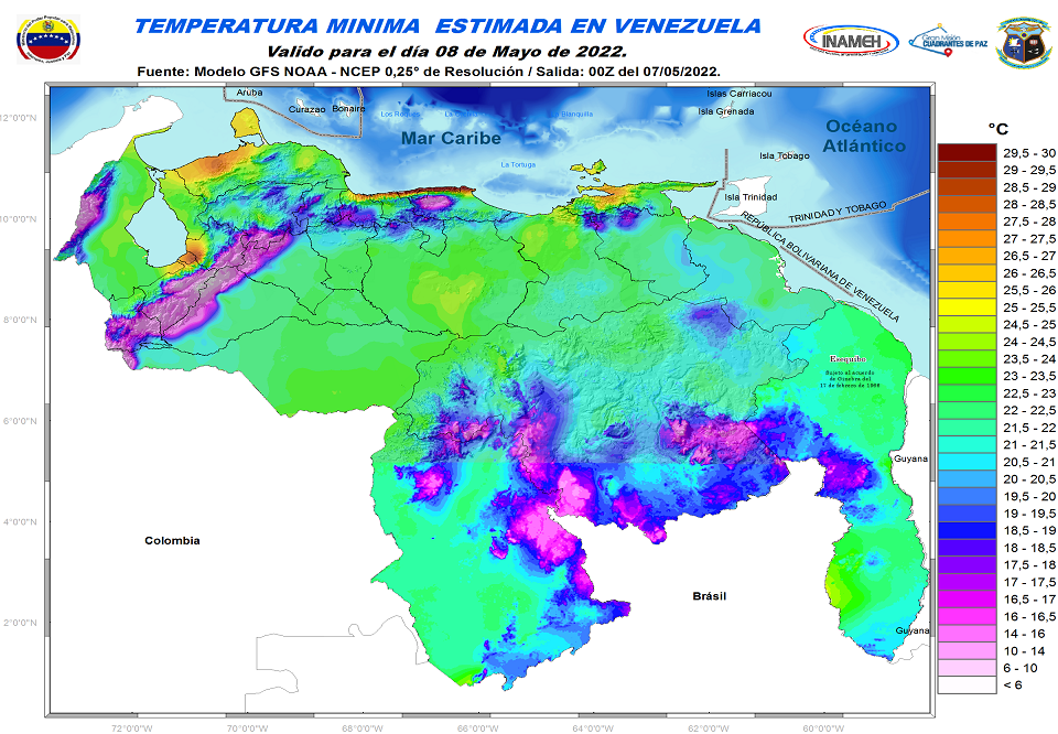 Inameh alertó sobre posibles lluvias y actividad eléctrica en varios estados de Venezuela #8May