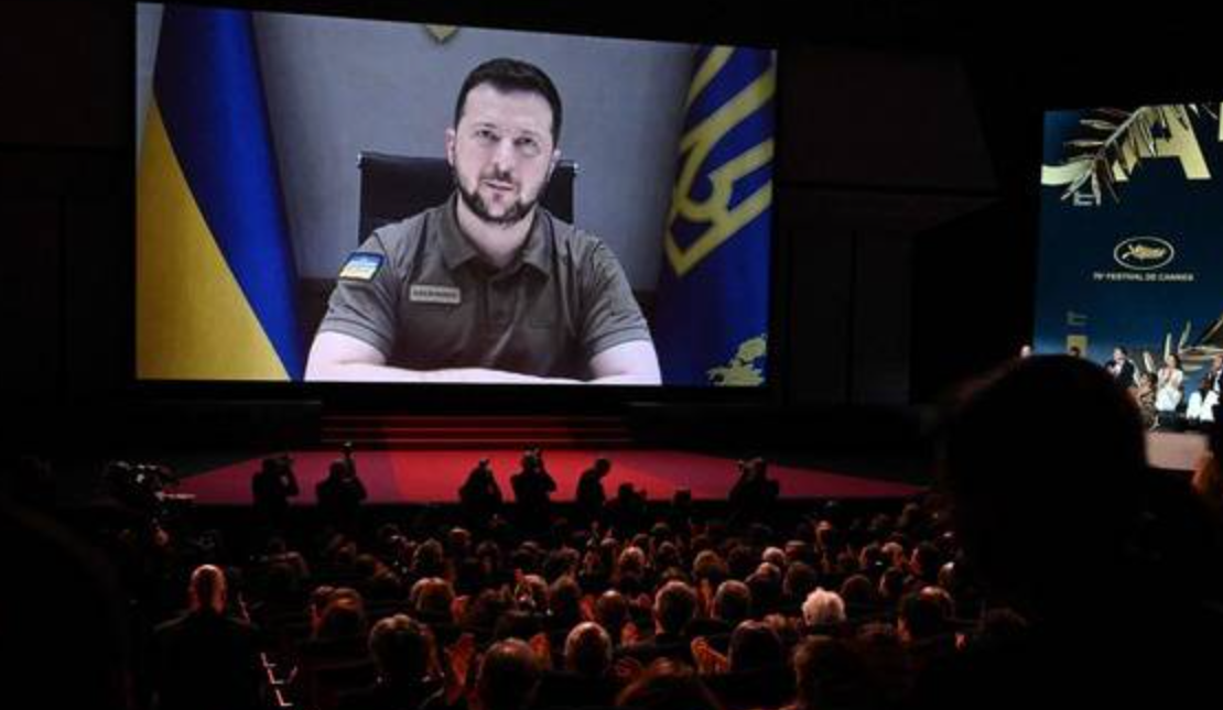 El Festival de Cannes cedió la palabra a Zelenski en su gala inaugural