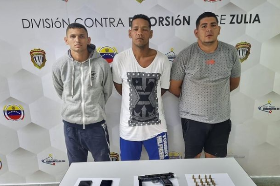 Cayeron en Zulia tres extorsionadores que obedecían a “Adriancito” y “Cara de Payaso”