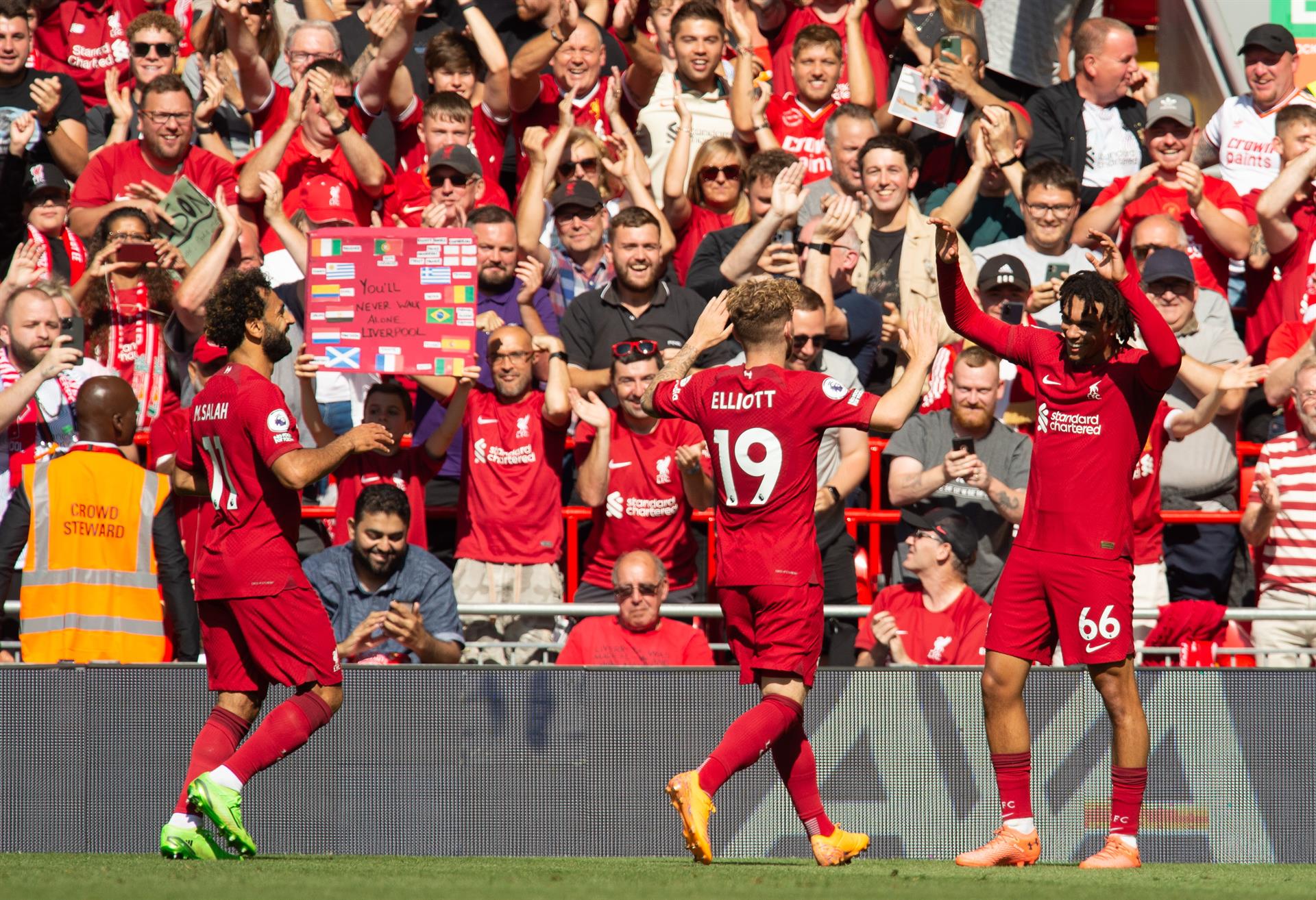 Goleada histórica del Liverpool al Bournemouth para igualar el récord de mayor victoria en la Premier