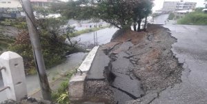 Las lluvias provocaron graves daños viales en Mérida