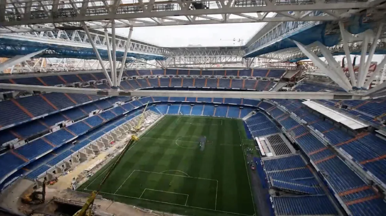 Real Madrid mostró desde un drone las obras en el futurista estadio Santiago Bernabéu (Video)