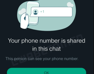 WhatsApp podría notificar a los usuarios cuando su número telefónico se comparte con empresas