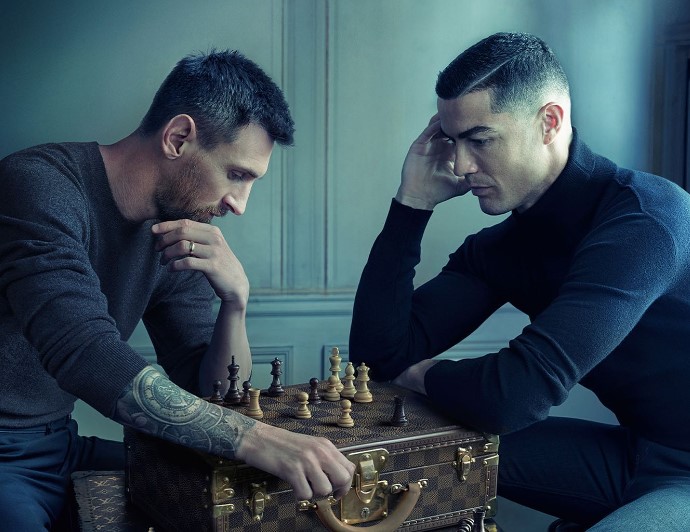 Louis Vuitton enciende Qatar 2022 con una FOTO HISTÓRICA: Leo Messi y Cristiano Ronaldo cara a cara