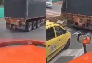 VIDEO: Hombre arriesga su vida haciendo abdominales en la parte trasera de un camión