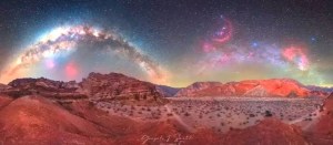 Una belleza de otra galaxia: reconocido fotógrafo logró capturar dos vías lácteas en una misma imagen