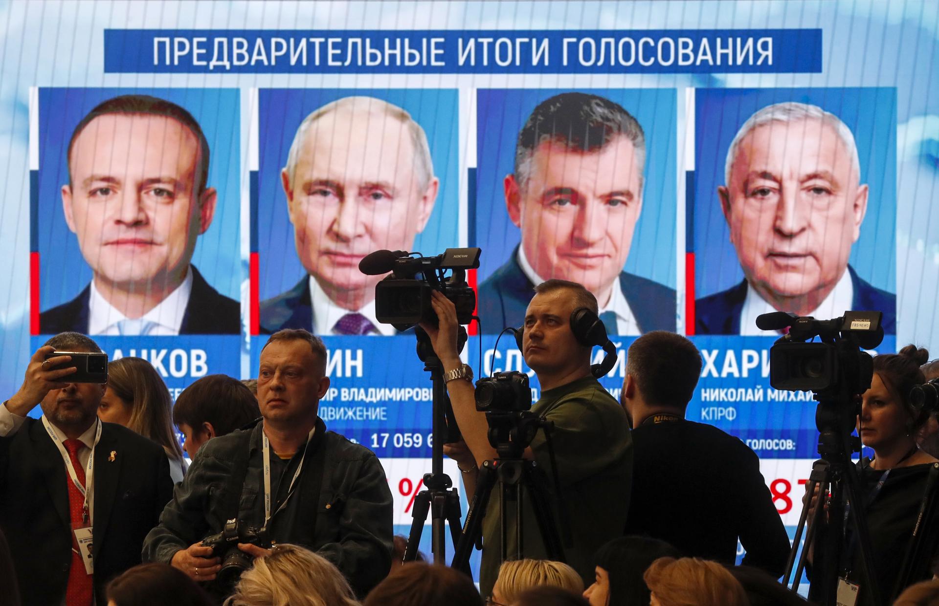 Dos candidatos a la presidencia rusa reconocieron la victoria de Putin