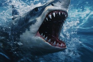 Instante aterrador: un mortal tiburón hundió sus dientes en un yate (VIDEO)