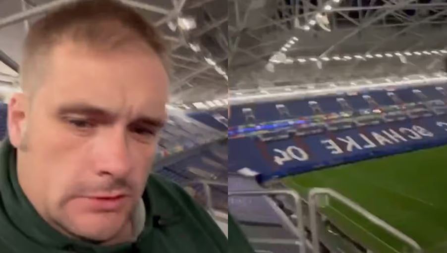 VIRAL: hincha inglés despertó en la madrugada dentro del estadio tras una borrachera (Video)